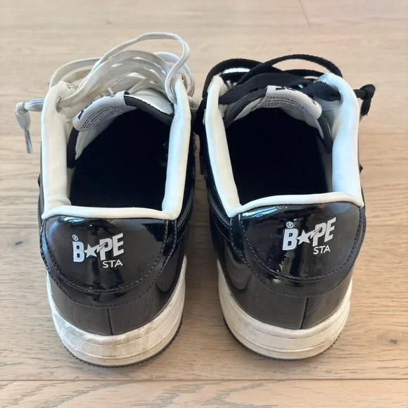 Bape Bapesta Black And White Sneakers - Picture 4 of 5